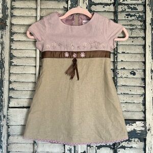 American Girl Flower Garden Girls Linen dress size 6
